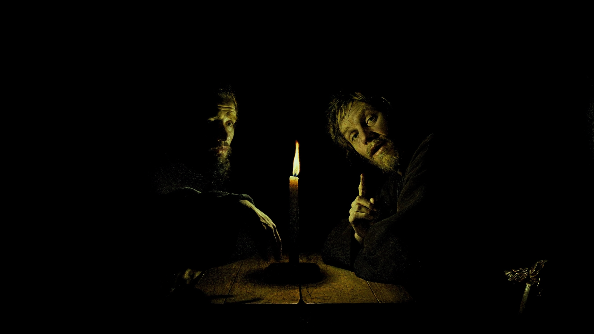 The Revelation · oil-painted tenebrism · single candle key